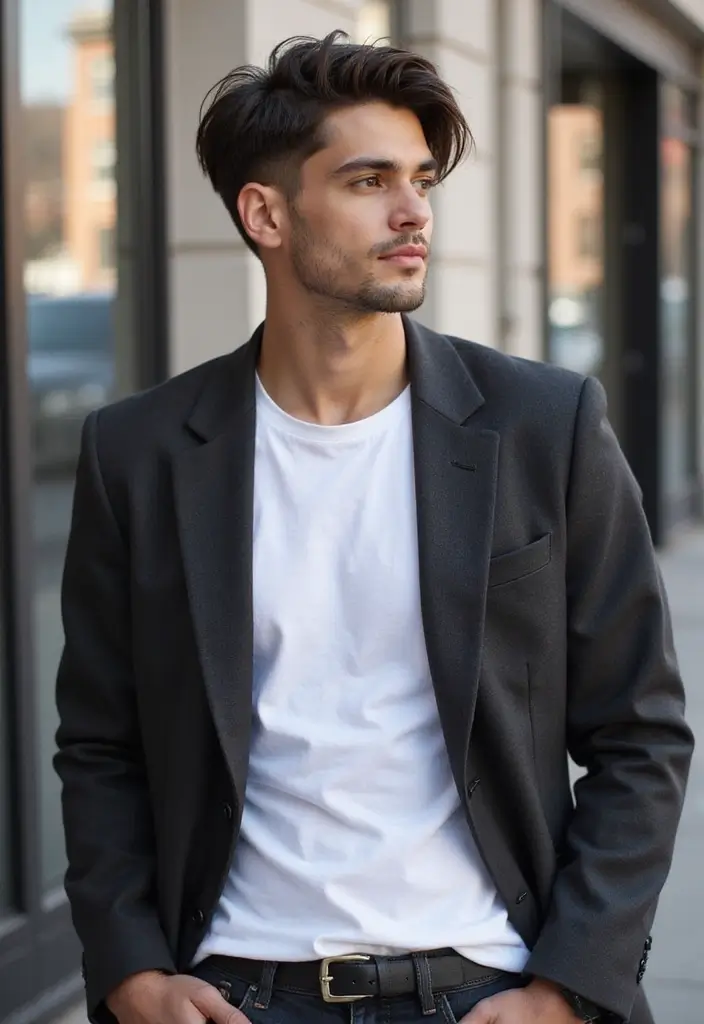 メンズヘアスタイル面長｜バランスよく見える30選 - 8. レイヤードショート