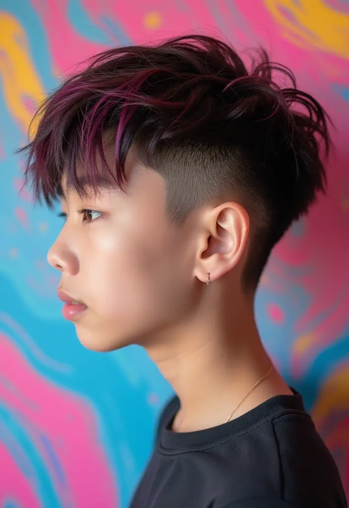 メンズヘアスタイル高校生｜爽やかでモテる髪型30選 - 8. ディスコースカットでアーティスティックに