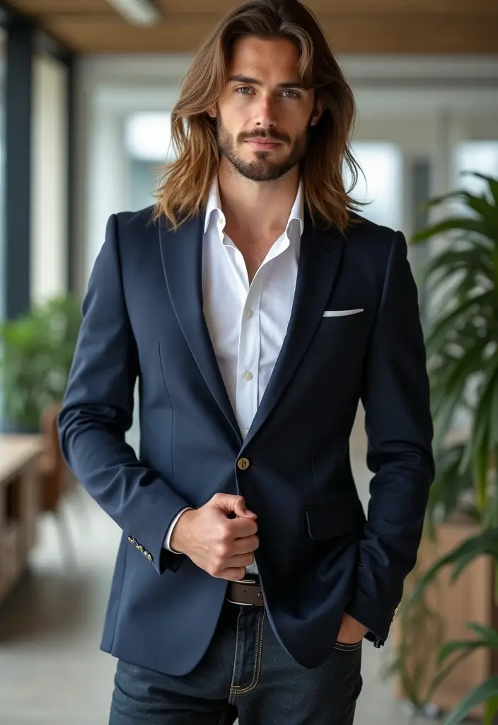 メンズ最新ヘアスタイル｜2025年注目の髪型25選 - 9. ロングスタイル