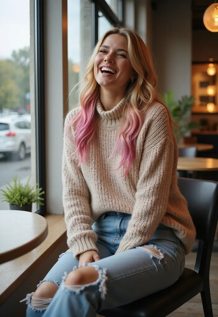 ヘアスタイル中学生女子|垢抜けるトレンド25選 9 ヘアスタイル中学生女子|垢抜けるトレンド25選 - 9. カラフルなハイライト