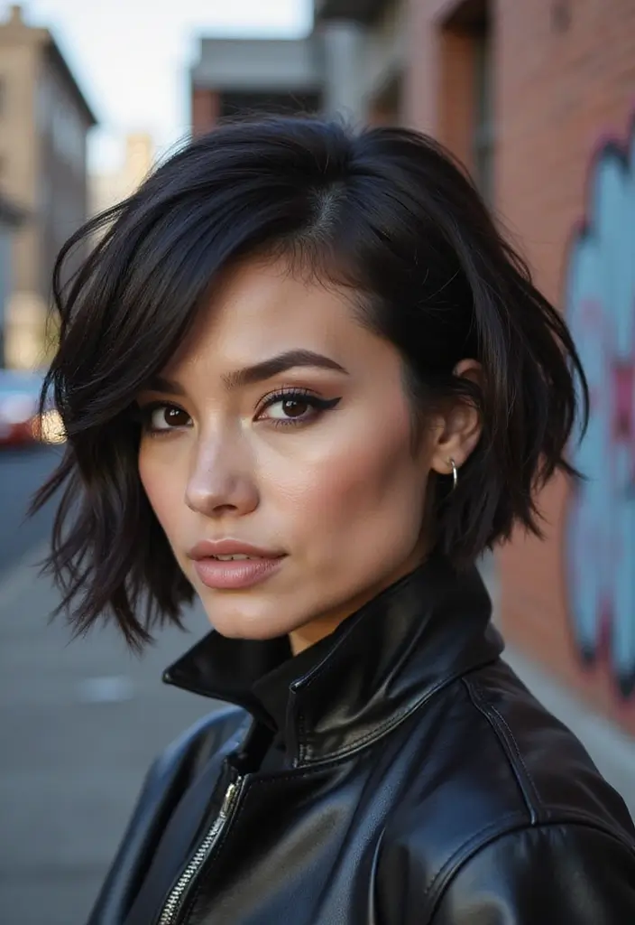 ボブヘアスタイル｜小顔見えする人気の25選 - 9. エッジィボブ