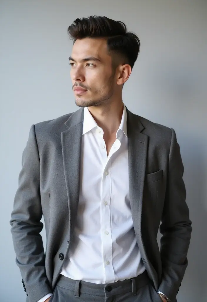 メンズヘアスタイル面長｜バランスよく見える30選 - 9. スクエアカット