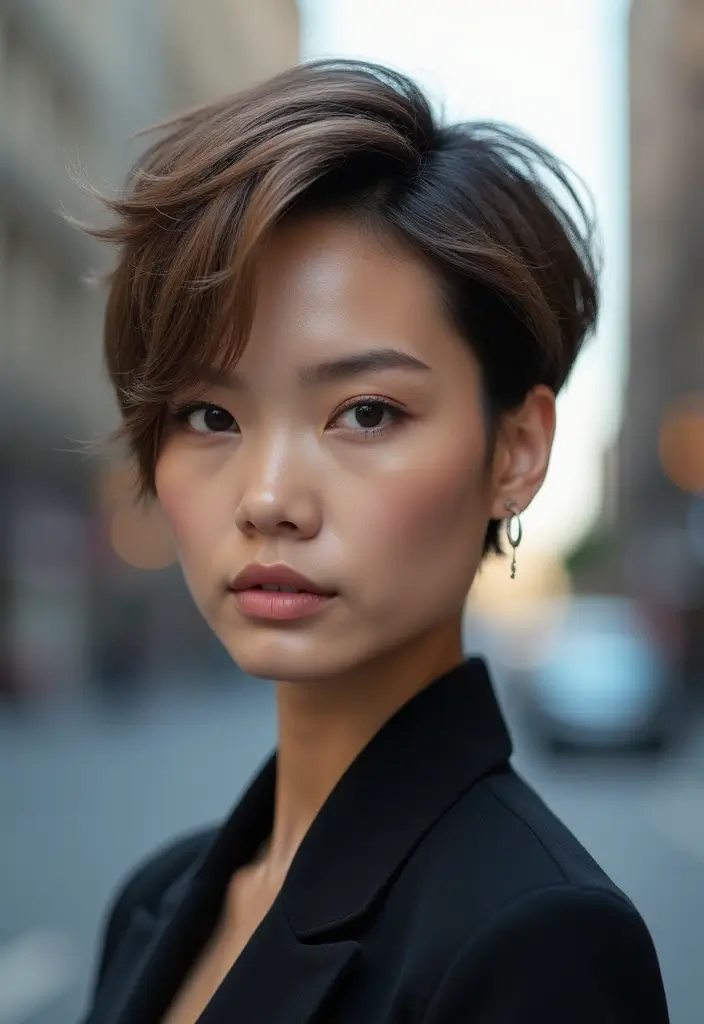 ヘアスタイルミディアム50代｜若見えする大人女性の髪型30選 - 20. モダンショート